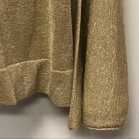 NWT Vince Camuto Gold Bell Sleeve Shimmer Sweater. - Picture 5 of 5